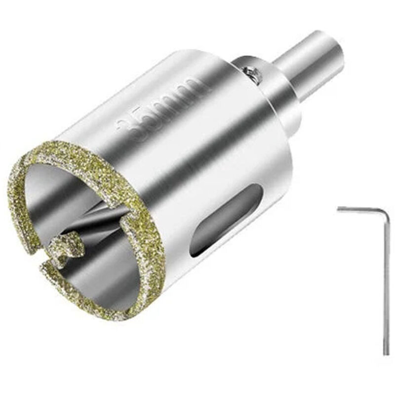 35 mm Diamant-Lochsäge, Fliesen-Lochsäge mit Diamant-Oberflächenbeschichtung zum Schneiden von Glas, Fliesen, Keramik, Marmor, Kalkstein