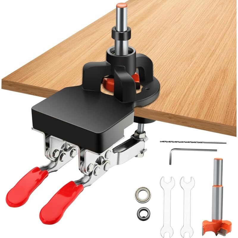 35-mm-Scharnierschablone, Türscharnierschablone für Schränke, Schablone für verdeckte Scharniere, Bohrschablone für Schränke und Kleiderschränke