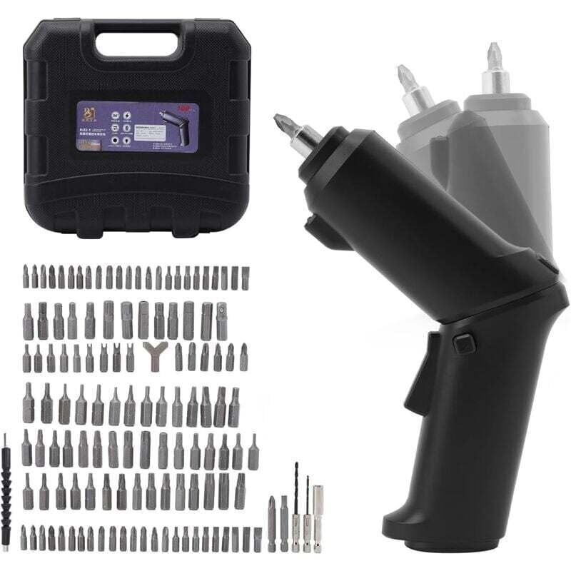 3,5 Nm Akkuschrauber, 1800 mAh 3,6 v Akkuschrauber mit 108 Zubehörteilen, LED-Licht, Magnetspannplatte, USB-Ladekabel