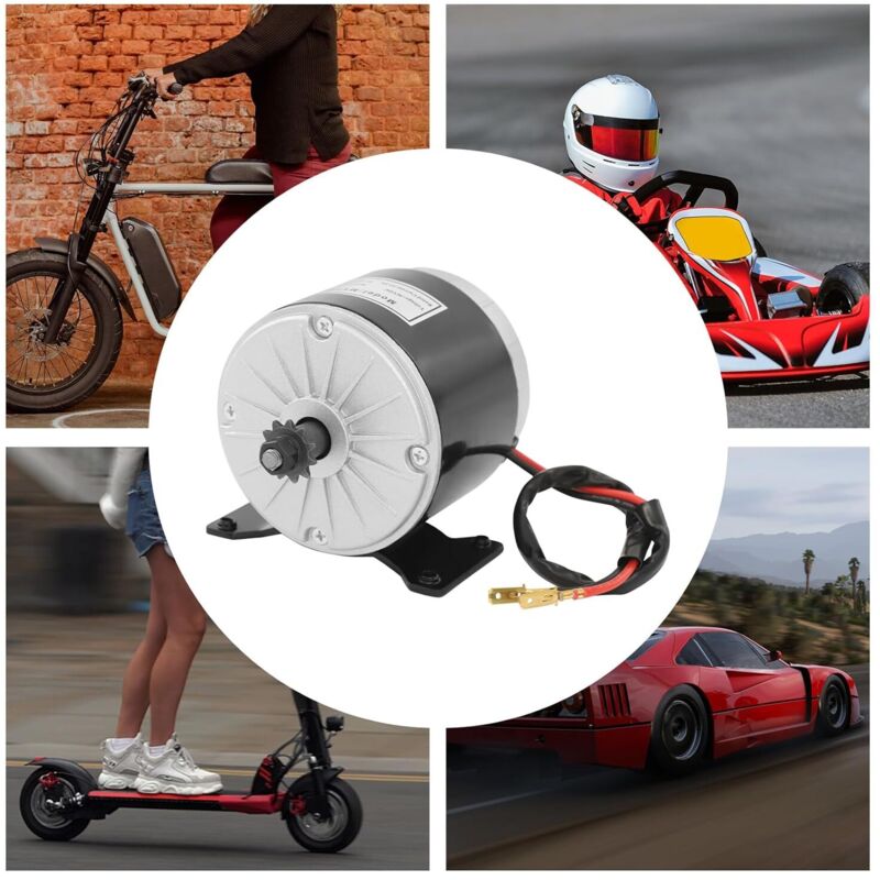 350W DC Motor E-Scooter – Elektro Motor 36V, Bürstenmotor für Elektroroller, Go Kart, DIY-E-Bike, Getriebemotor – IP54 Wasserdicht, Leise (55dB),