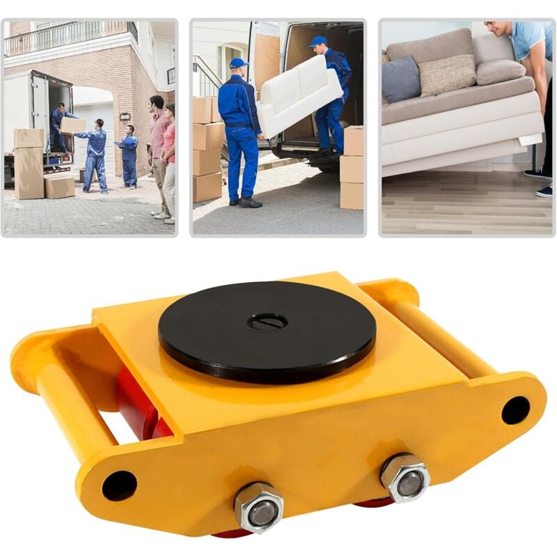 360° Drehung 6 Ton Hochwertige Schwerlast Schwerlastrollen Transportfahrwerk Panzerrollen Fahrwerk Rollen Transportrolle Maschine Transporthilfe