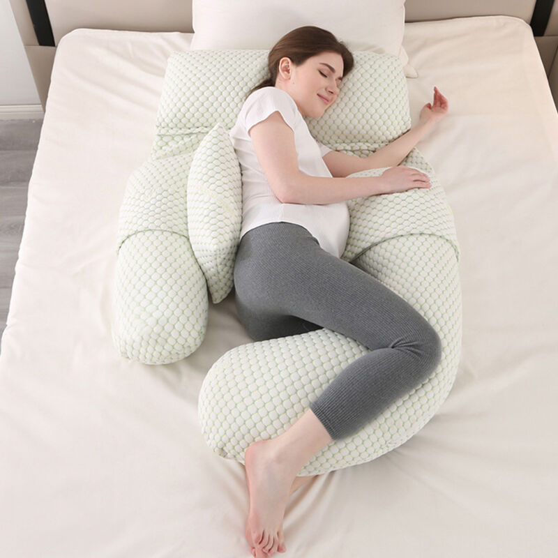 360° ergonomisches Schwangerschaftskissen – Schwangerschafts- und Stillkissen – Linderung von Rücken-, Lenden- und Hüftschmerzen – Ideal für