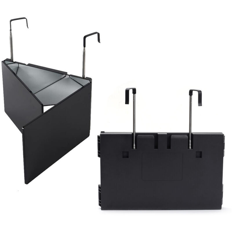 360-Grad-Barttrimmer-Spiegel, dreiseitiger, faltbarer Kosmetikspiegel, dreiseitiger Haartrimmer-Spiegel, höhenverstellbar mit Haken, tragbar für