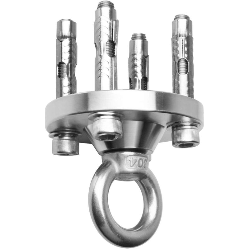 360 Grad Drehen Deckenhaken Schaukel Boxsack Hängematte Set - Bis 500kg Tragfähigkeit Edelstahl Wand Schaukelhaken Haken-Sockel Hängeschaukel Yoga