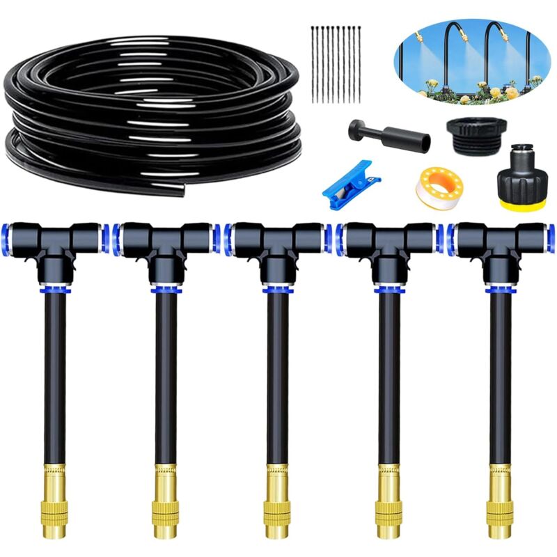 360°-Tropfbewässerung, 5 m automatisches 360°-Bewässerungssystem, 360°-Gartenbewässerungssystem, automatisches 360°-Bewässerungssystem, zur