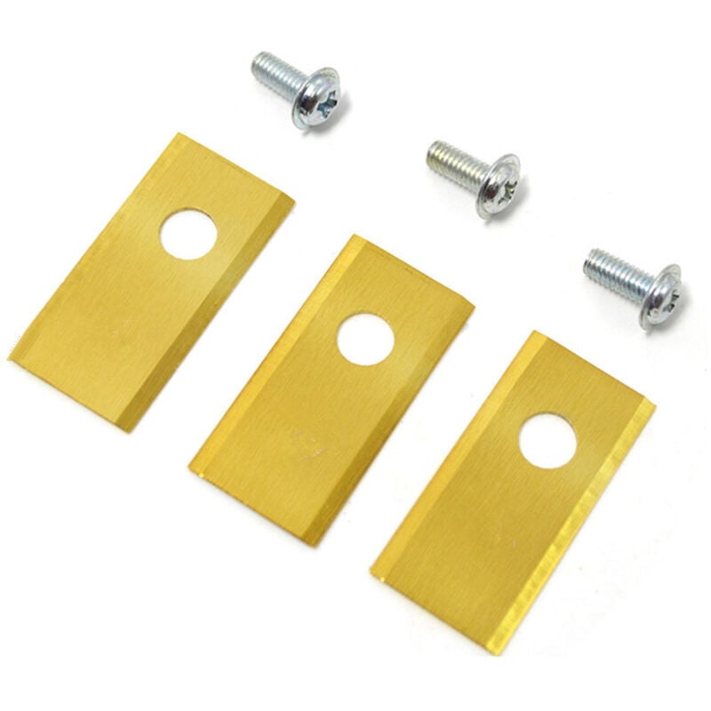 36er-Pack Mähroboter-Klingen, Ersatzklingen aus Edelstahl und Titan mit Schrauben, Zubehör für Garten-Mähroboter, kompatibel mit Worx Landroid