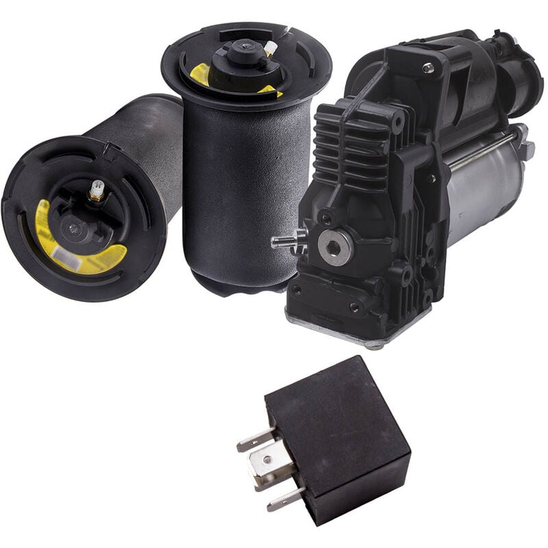 BFO - Kompressor + 2x Luftfederbalg Hinten for bmw 5er 520d E61 Touring 37106793778 Kompressor Niveauregulierung + Luftfederung Stoßdämpfer