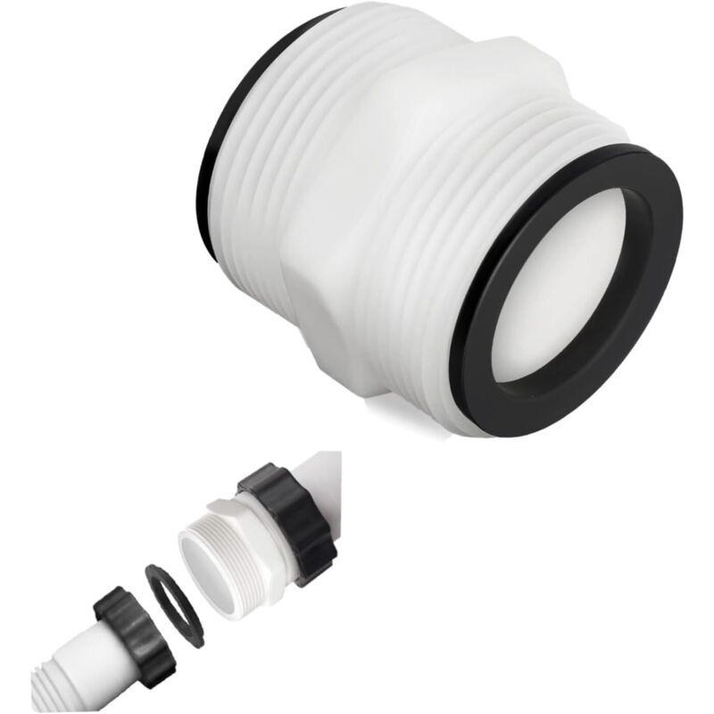 Lablanc - 38-mm-Pool-Anschlusssatz für Intex Coleman 38-mm-Schlauchanschluss, Pool-Schlauchadapter für Intex-Pumpen für 38-mm-Poolschläuche, für
