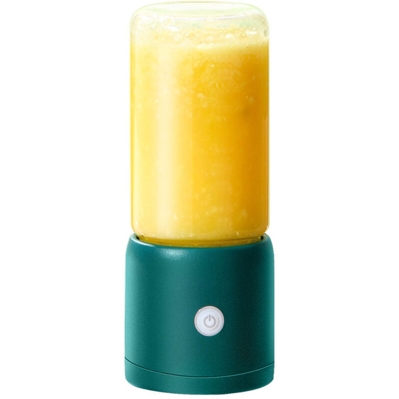 380-ml-Akku-Standmixer mit USB-Ladefunktion, 8 Hochgeschwindigkeitsklingen, Doppelglasbecher und Selbstreinigungsfunktion