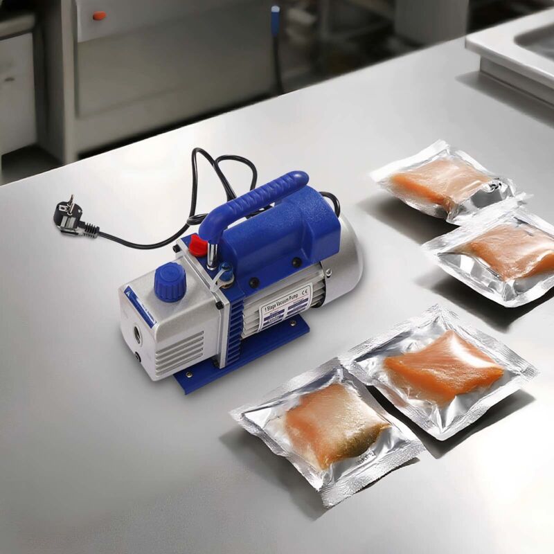 3CFM Vakuumpumpe Unterdruckpumpe Kit Klimaanlage Vakuum Pumpe Set 1-Stufig 5.0PA