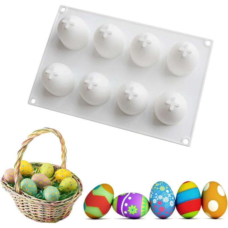 3D-Silikonform für Ostereier, Kerzen, Pralinen – Antihaftbeschichtung für Desserts, Gelees, Partydekorationen