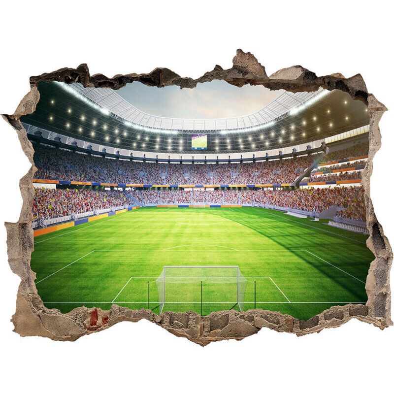 3D-Wandtattoo fürs Wohnzimmer, 3D-Fußballstadion-Wandtattoos, Stadionposter fürs Kinderzimmer, bunte Fußball-Wandtattoos fürs Jungenzimmer,