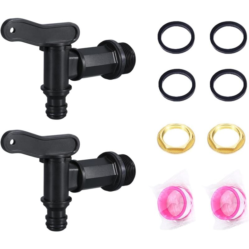 Coocheer - Regensammler-Wasserhahn, Wassertank-Wasserhahn, Kunststoff-Wassertank-Wasserhahn, S606-Tonnen-IBC-Eimer, Eimerzubehör, Hausgarten