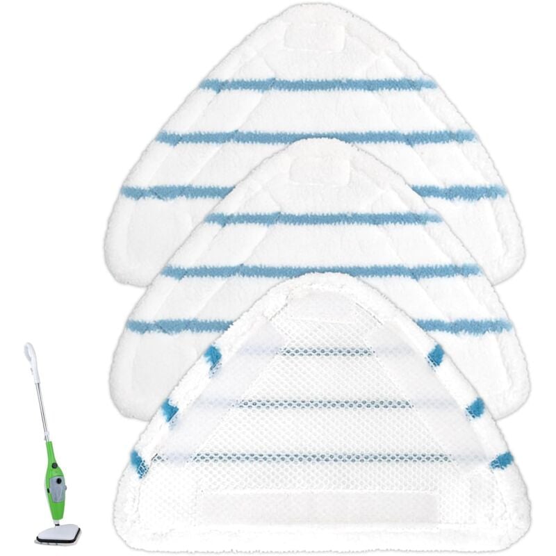 3er-Pack Ersatz-Bodentücher für Dampfreiniger. Kompatibel mit Dampfreinigern. Geeignet für alle Bodenbeläge. Mikrofaser-Bezüge für Dampfreiniger.