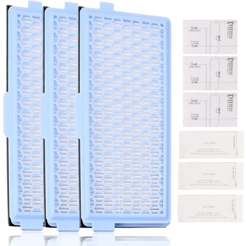 3er-Pack Filter für Miele, inkl. 3 Active AirClean Filter, 3 Motorfilter, Staubsaugerfilter für Miele Complete C2 C3 Compact C1 C2 S4000 S5000 S6000