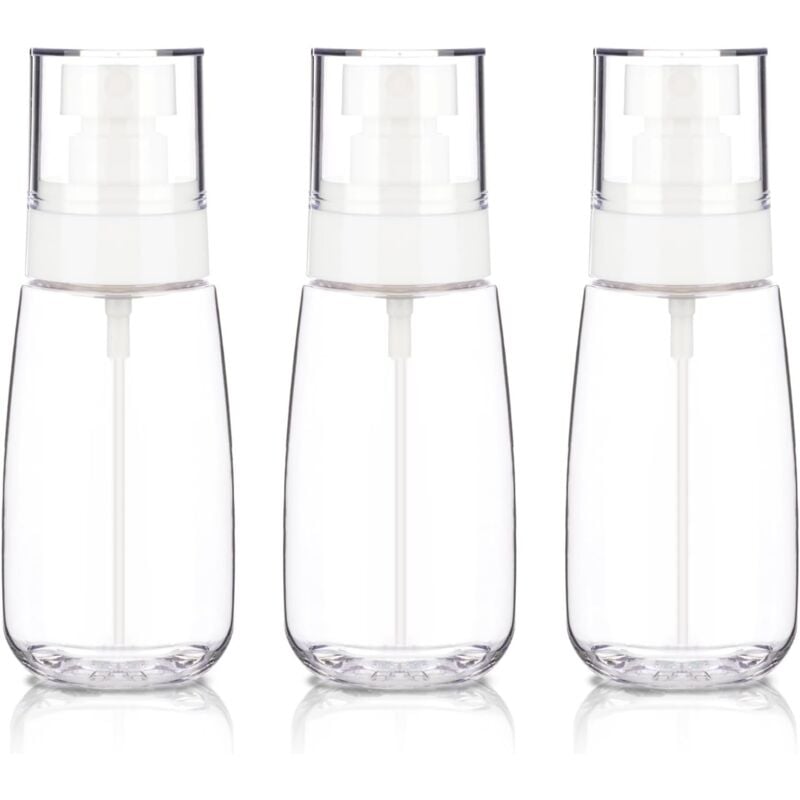 Tonchean - 3er-Pack kleine Reise-Sprühflaschen, 100 ml, leere Reise-Sprühflaschen, Mini-Sprühflaschen aus Kunststoff mit feinem Nebel