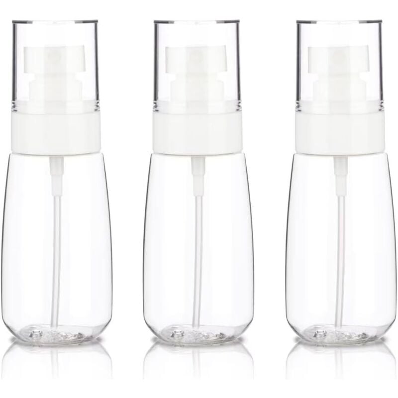 3er-Pack kleine Reise-Sprühflaschen à 60 ml, leere Reise-Sprühflaschen, Mini-Sprühflaschen aus Kunststoff mit feinem Sprühnebel