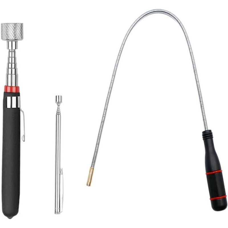 3er-Pack Teleskop-Magnet-Aufnahmewerkzeug-Set – Teleskop-Magnet-Aufnahmewerkzeuge, ausziehbare magnetische Aufnahmewerkzeuge, biegbarer