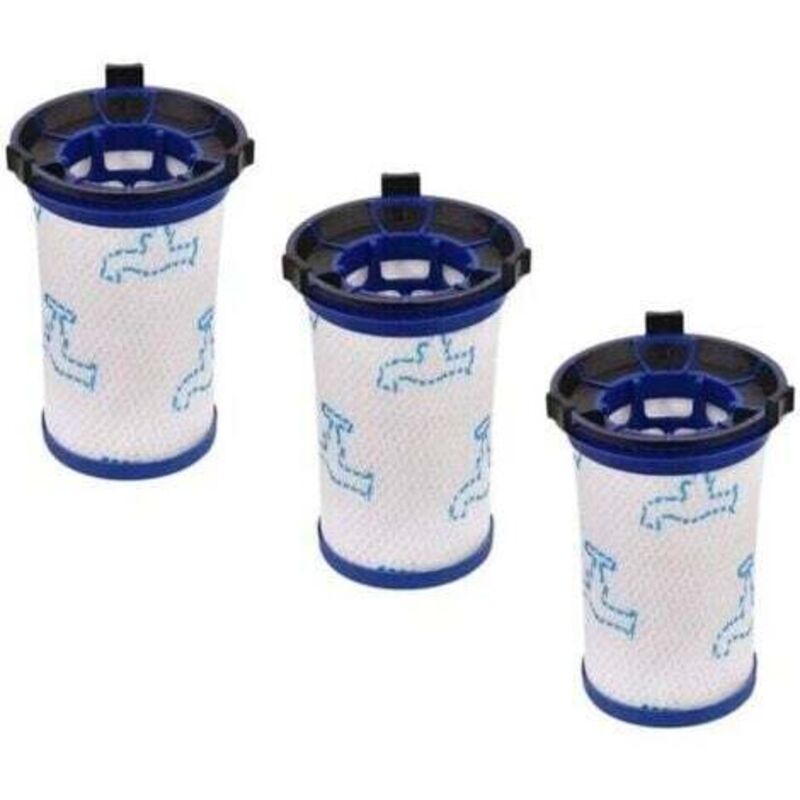 3er-Set Ersatzfilter für Rowenta Air Force 360, Tefal Air Force 360, ersetzt ZR009001