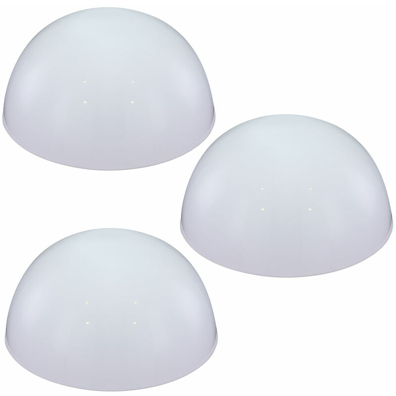 Solarleuchte Halbkugel Kugelleuchte Solar Außen Gartendeko Halbkugel, weiß, led Leuchtmittel, d 20 cm, 3er Set