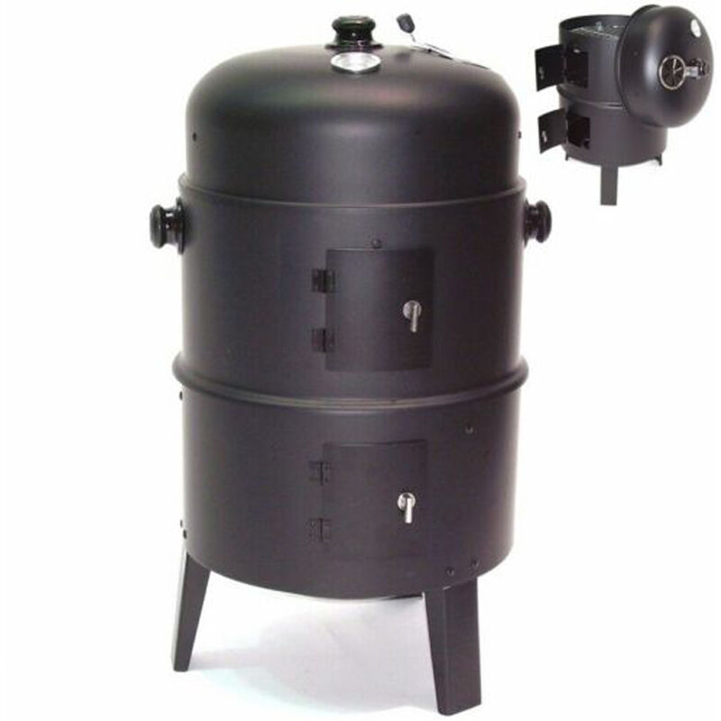 Apex - 3in1 bbq Räucherofen Holzkohlegrill Räuchergrill Grilltonne Smoker 56512 Grill