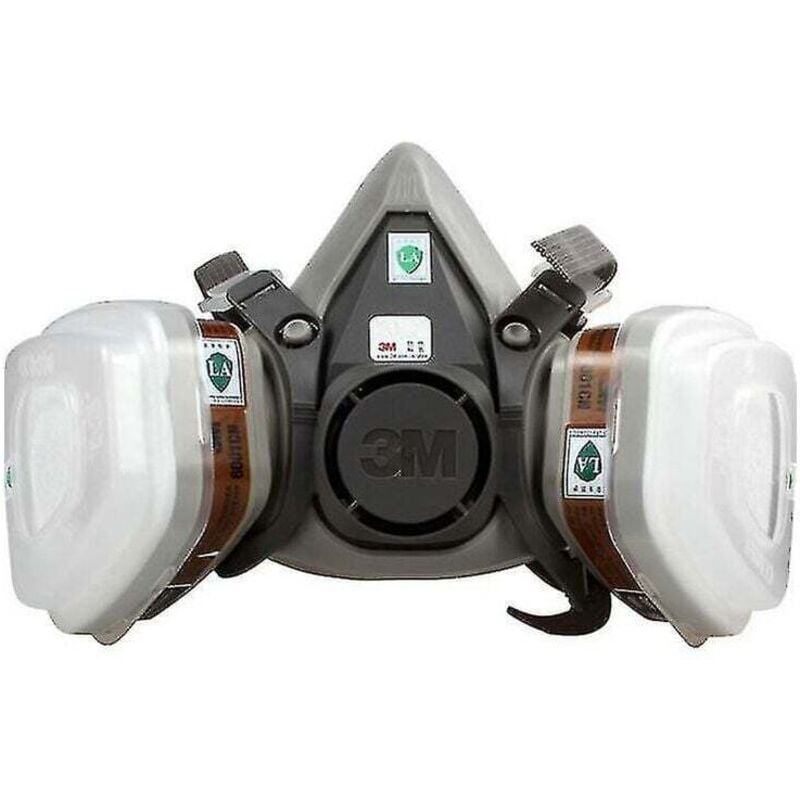 3M 6200 Wiederverwendbare Halbmaske – Schutz vor Gasen, Dämpfen und Staub – Für Lackier-, Schleif-, Säge- und Schweißarbeiten – Verstellbares