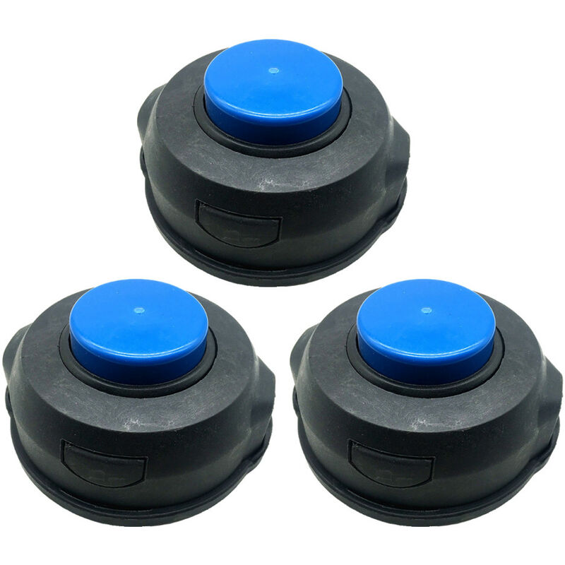 3x Trade-shop Fadenkopf Rasentrimmer Kopf Doppelfadenkopf Fadenspule Nylonfaden für Husqvarna Rasentrimmer Freischneider Rasenmäher Motorsense