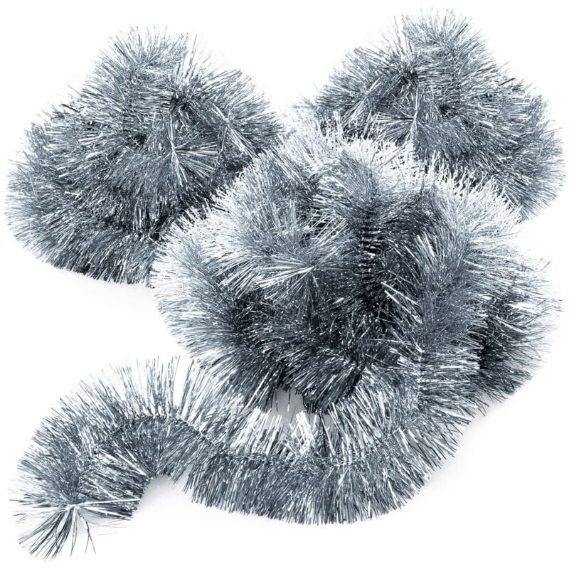 3X Weihnachtsgirlande – Tannengirlande für die perfekte Weihnachtsdekoration – Weihnachtsdekoration – 230 cm – Silber