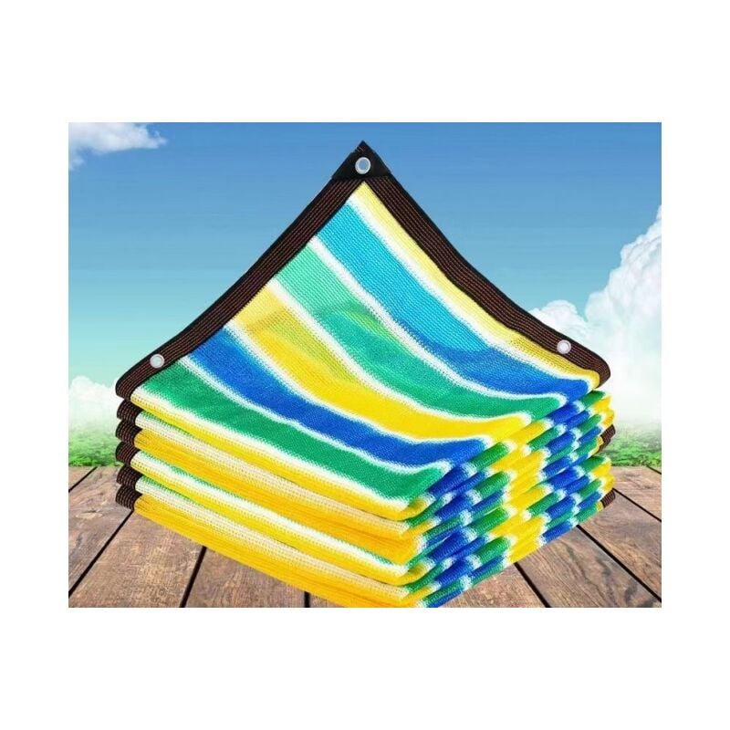 3x3m Sonnensegel für Terrasse, rechteckiges Sonnensegel, Balkon-Sichtschutz, 12-poliges Sonnenschutz-Schattentuch für Terrasse und Balkon