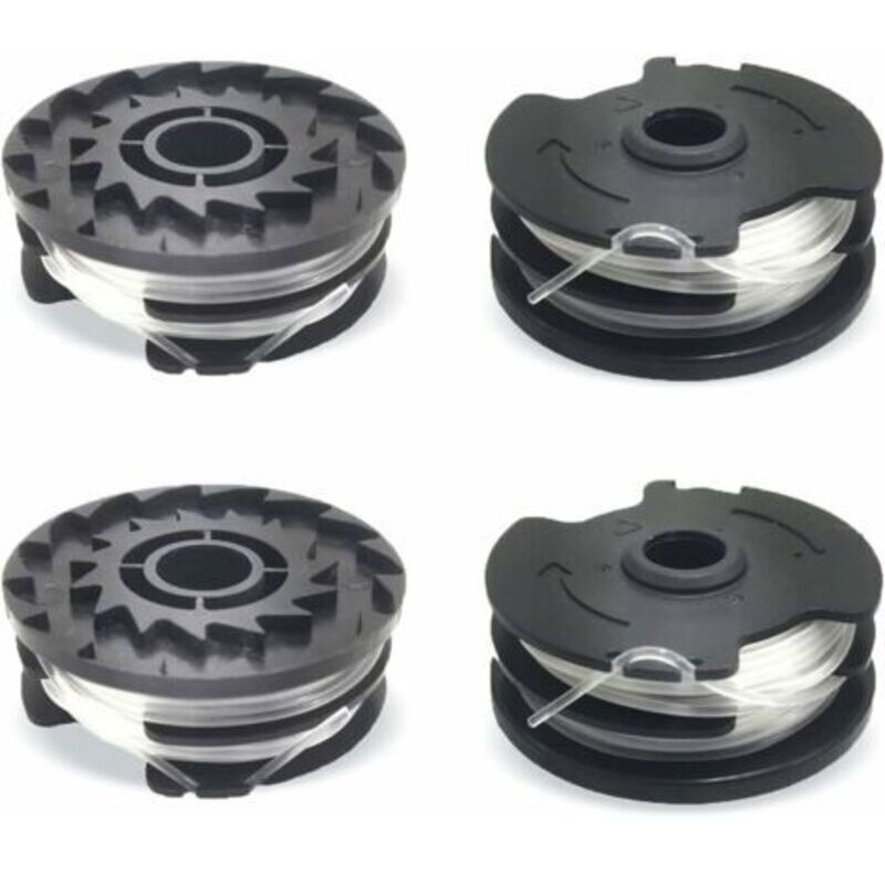 4 Ersatzspulen für LIDL Parkside Rasentrimmer, Ersatz-Nylonfaden für LIDL Parkside Rasentrimmer, PRTA 20-Li A1, B2, C3, PRT 550 A1, A3, PRT 300 A1