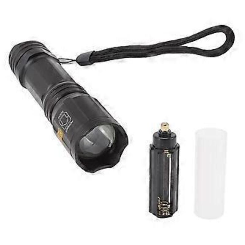 4-Farben-LED-Taschenlampe, IPX6 wasserdicht, zoombar, RGBW-Handlampe für Camping, Angeln und Jagen