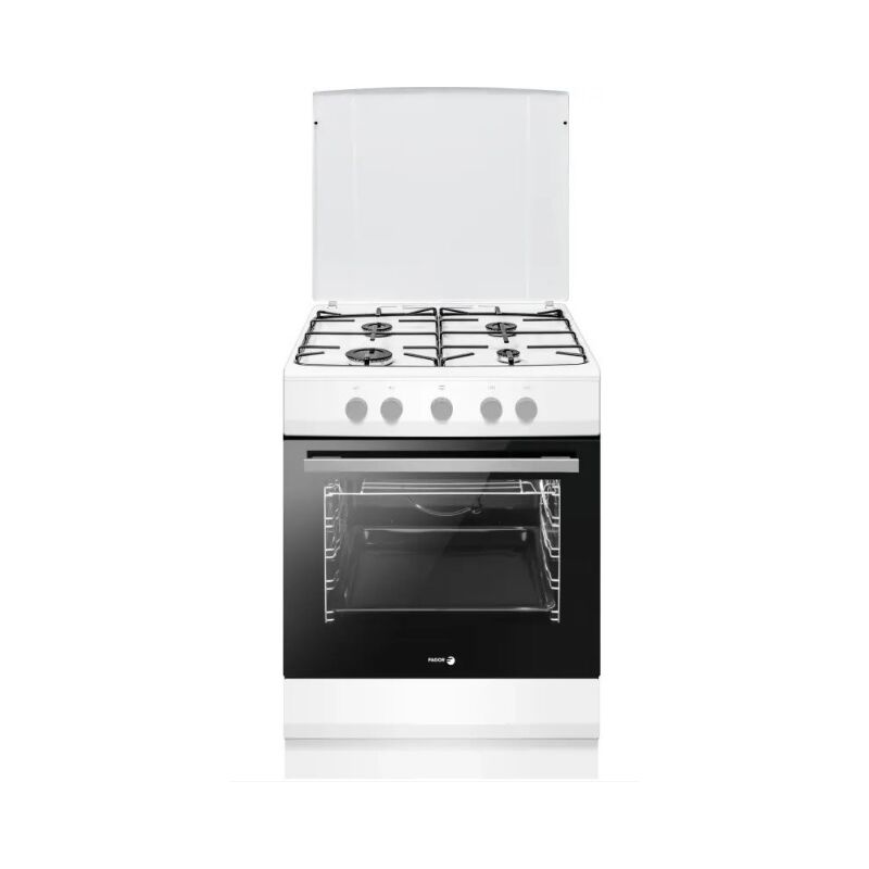 Fagor - 4-flammen-gaskocher, multifunktionsofen, katalyse, 74 l, breite 60 cm, weiß FACG2002B