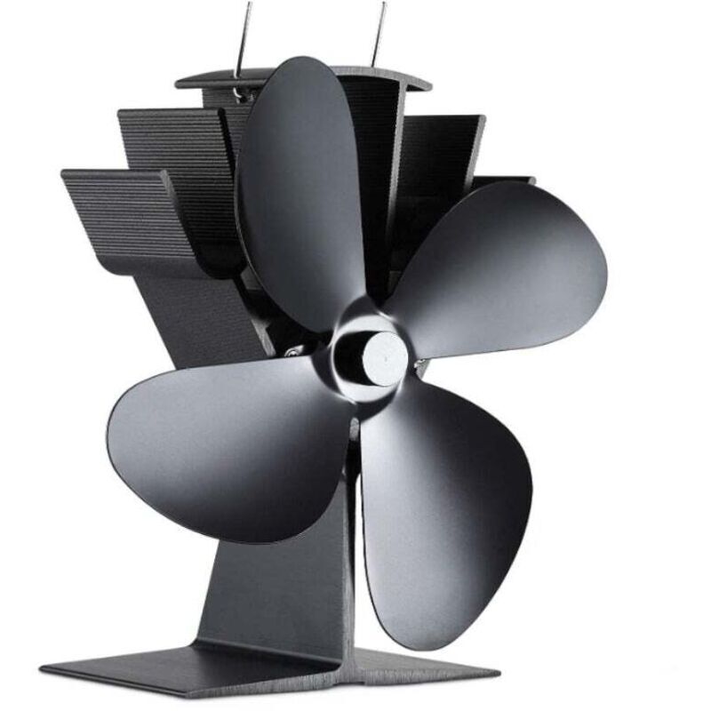 4-flügeliger Kaminventilator für Holzöfen, nicht elektrischer Kaminventilator für Gas-/Pelletöfen (122°F)