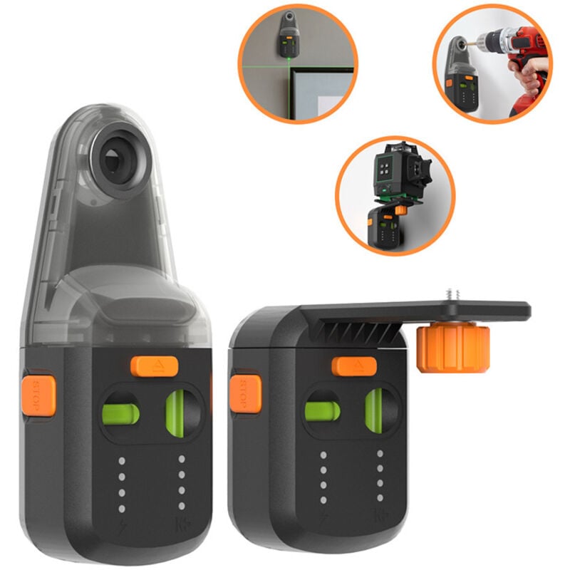 4 in 1 Laser-Wasserwaage, wiederaufladbare Laser-Wasserwaage mit Wand-Saugnapf, elektronischem Staubsauger und Stativ zum Aufhängen von Bildern und