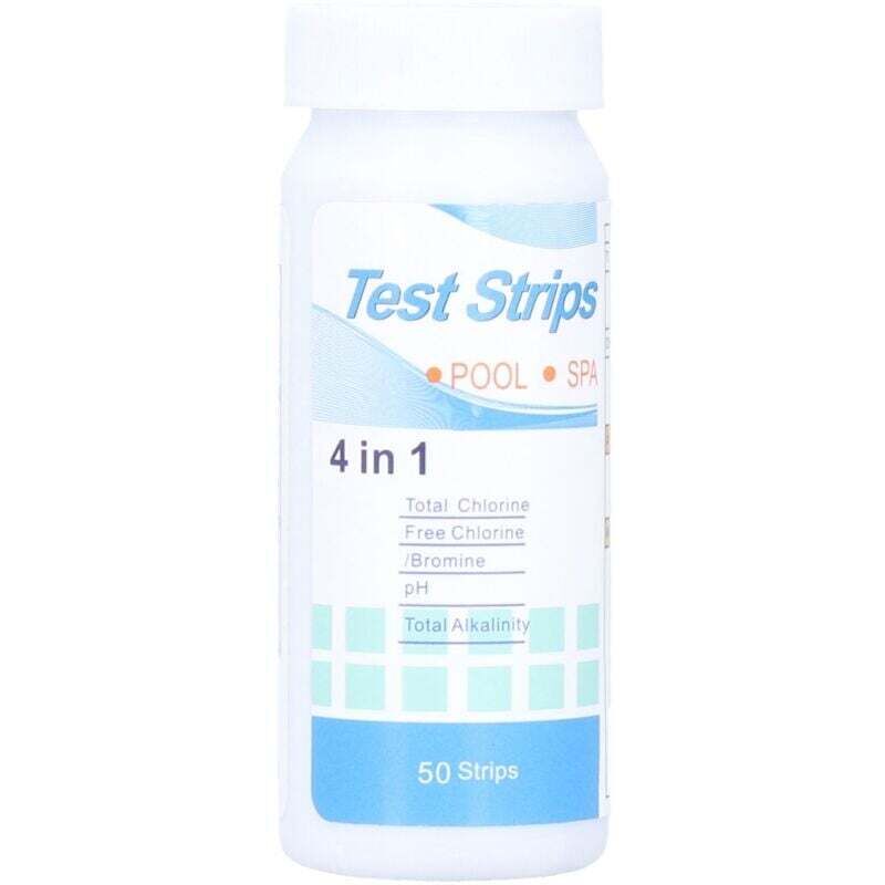 4-in-1 Pool- und Spa-Wassertester, 50 Pool-Teststreifen, Pool-Teststreifen, Chlor-Pooltest