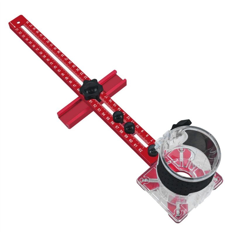 4-in-1-Router-Fräsnuthalterung - Schrankbeschläge Jig Aluminium-Kreisschneidstanze - Router-HalterungA