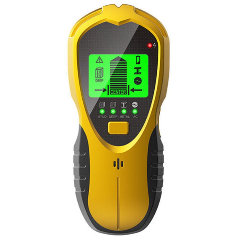 Csparkv - 4-in-1-Wanddetektor, Wand-Metalldetektor mit LCD-Display, Bolzensucher, Detektor zum Aufspüren von Metallen, elektrischen Leitungen,