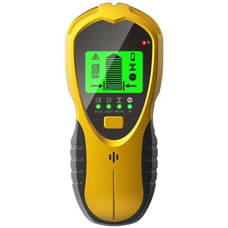 4-in-1 Wanddetektor, Wandmontierter Metalldetektor mit LCD-Bildschirm, Balkendetektor, batteriebetriebener Detektor (9 V) zum Aufspüren von Metall,