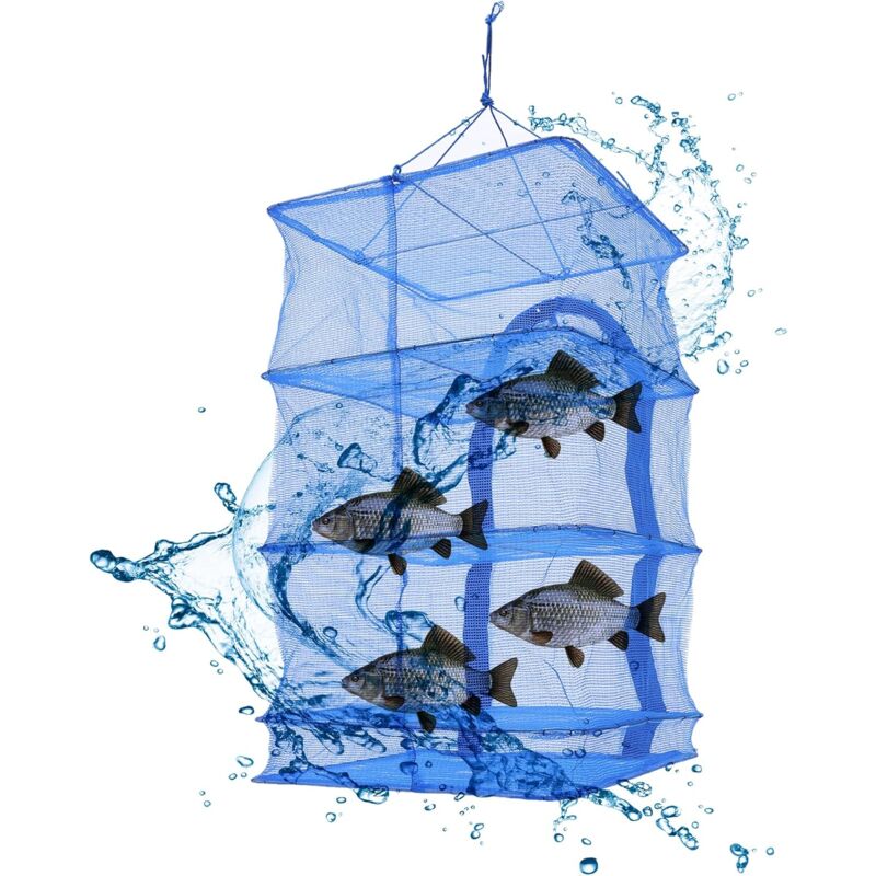 Senderpick - 4-lagiges Trockennetz - Faltbares Trockennetz für Kräuter, Faltbares Trockennetz für Kleidung, Obst, Gemüse, Fisch, Kräuter