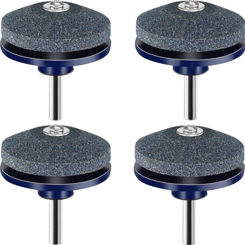 4 Packungen Rasenmäher-Messerschärfer, Rasenmäher-Schärfen, Gartengeräte, Bohrer-Schleifwerkzeug für die meisten Bohrmaschinen, Hand