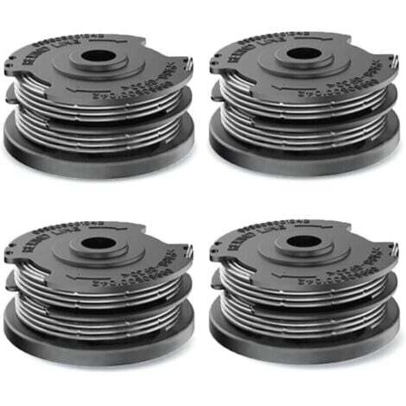 4 Fadenspulen für Rasentrimmerspulen von Bosch, Nylonfaden-Ersatzspule für Trimmer Bosch F016800351 ART 24, 27, 30 und ART 30-36 LI (6,1 m x Ø 1,65