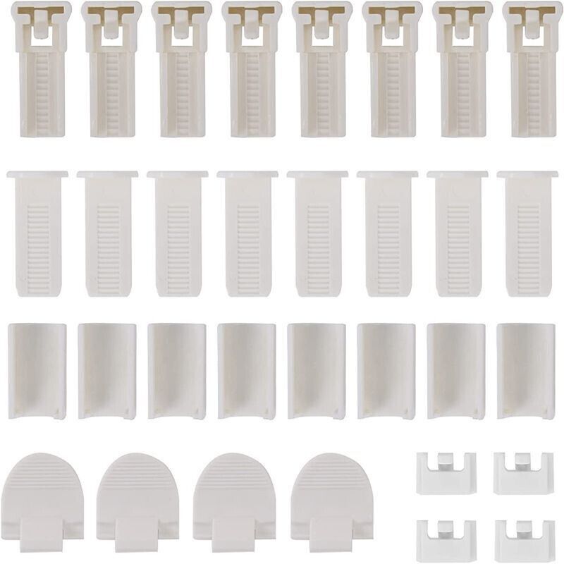 4 Sets 32-teiliges Zubehör für Jalousien, Plissee-Vorhänge, Ersatzverlustteile, 2 mm
