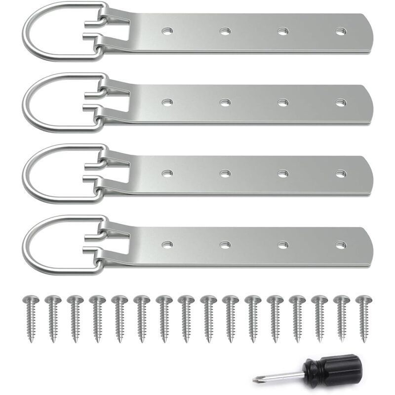 Bluedeer - 4 Spiegel Bildaufhänger für Schwere Bilder D-Ring-Bildaufhänger, Bilderaufhänger Super schwere Bild/Spiegel Kleiderbügel, Bild Aufhänger