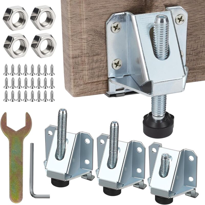 Petites Ecrevisses - 4 stk Schwerlast Möbelfüße Nivellierer MöBel Leveler Einstellbare FüßE Set mit Schrauben Nivellierfüße für Schrank Tische Regale