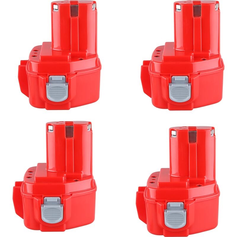Pdstation - 4 stück 4800mAh 12V ni-mh Ersatzakku für Makita Akku 12V 1222 PA12 1220 1222 1234 1233 1235 1235B 1235F Ersatzakku für Makita 12v Akku