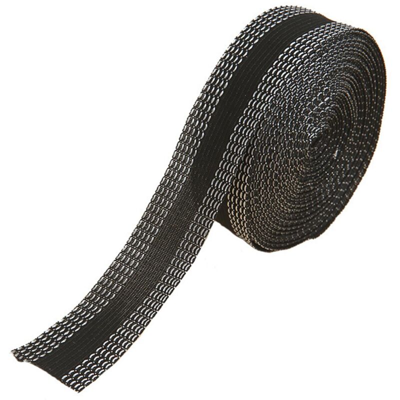 4 Stück 5 m Bügelsaumband – Selbstklebendes Band für einfaches Nähen – Band für Gardinen, Jeans, Stoffe – 2,5 cm breit (Schwarz)