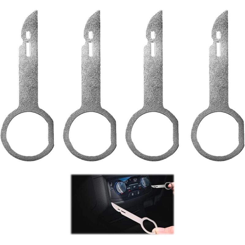 4 Stück Autoradio Ausbauwerkzeug, Radio Entriegelungswerkzeug, Kompatibel mit VW Audi für Ford für Mercedes Radios AutoRadio Entriegelung Werkzeug