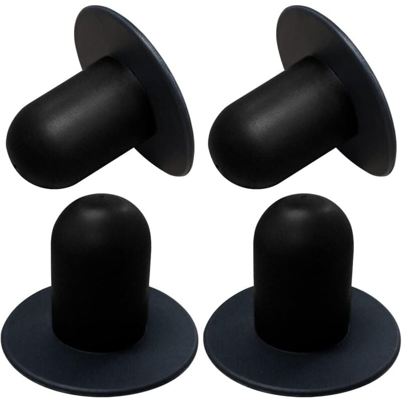 Tigrezy - 4 Stück Ersatz-Lochstopfen für Schwimmbadpumpensiebe, für Bestway- und Intex-Pools, Bodenschwimmstopfen, Wandstopfenstopper (schwarz)