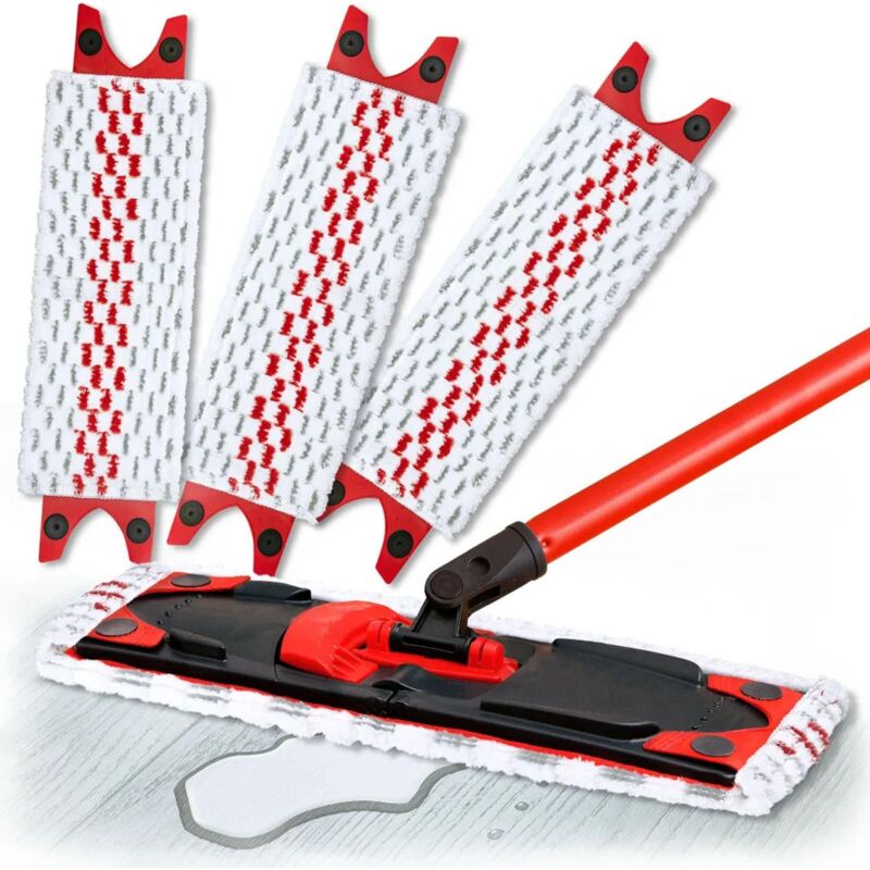 4 Stück für Vileda Wischmopp Ersatzbezug, Bodenwischer Wischpad für alle Bodenarten, Kompatibel für O-Cedar Vileda UltraMax/UltraMaT 2in1