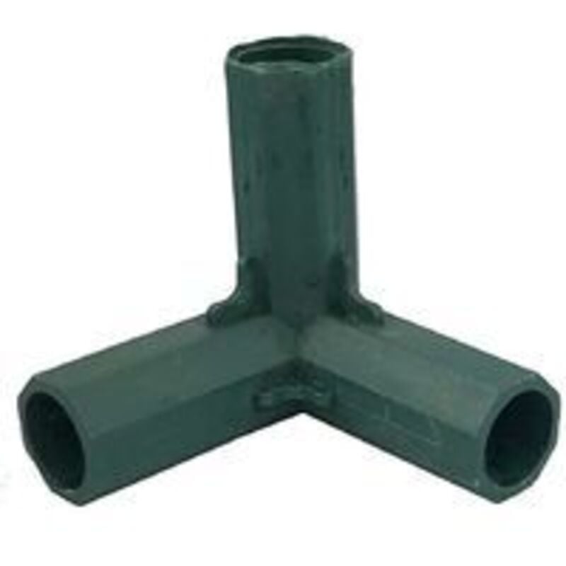 Ersandy - 4 Stück Gartenrahmen-Eckverbinder, 3-Wege-Gewächshaus-Eckverbinder, Gewächshaus-Rahmen-Möbelverbinder, Innen 16 mm (rechter Winkel 3-Wege)